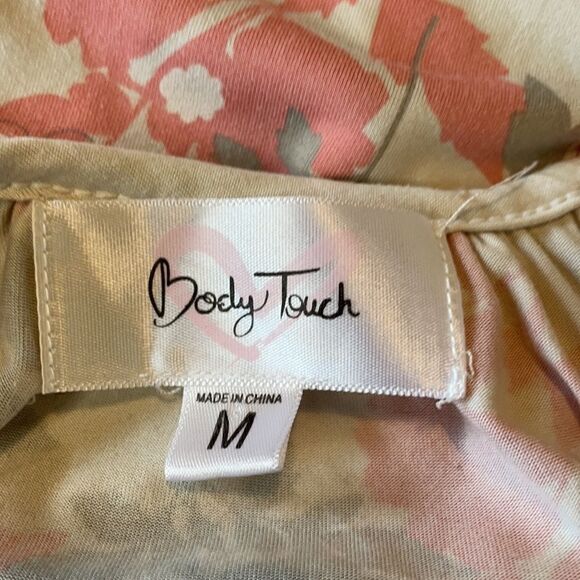 Body Touch Floral Pink Racerback Tank Top (Size: Medium) - Picture 8 of 12